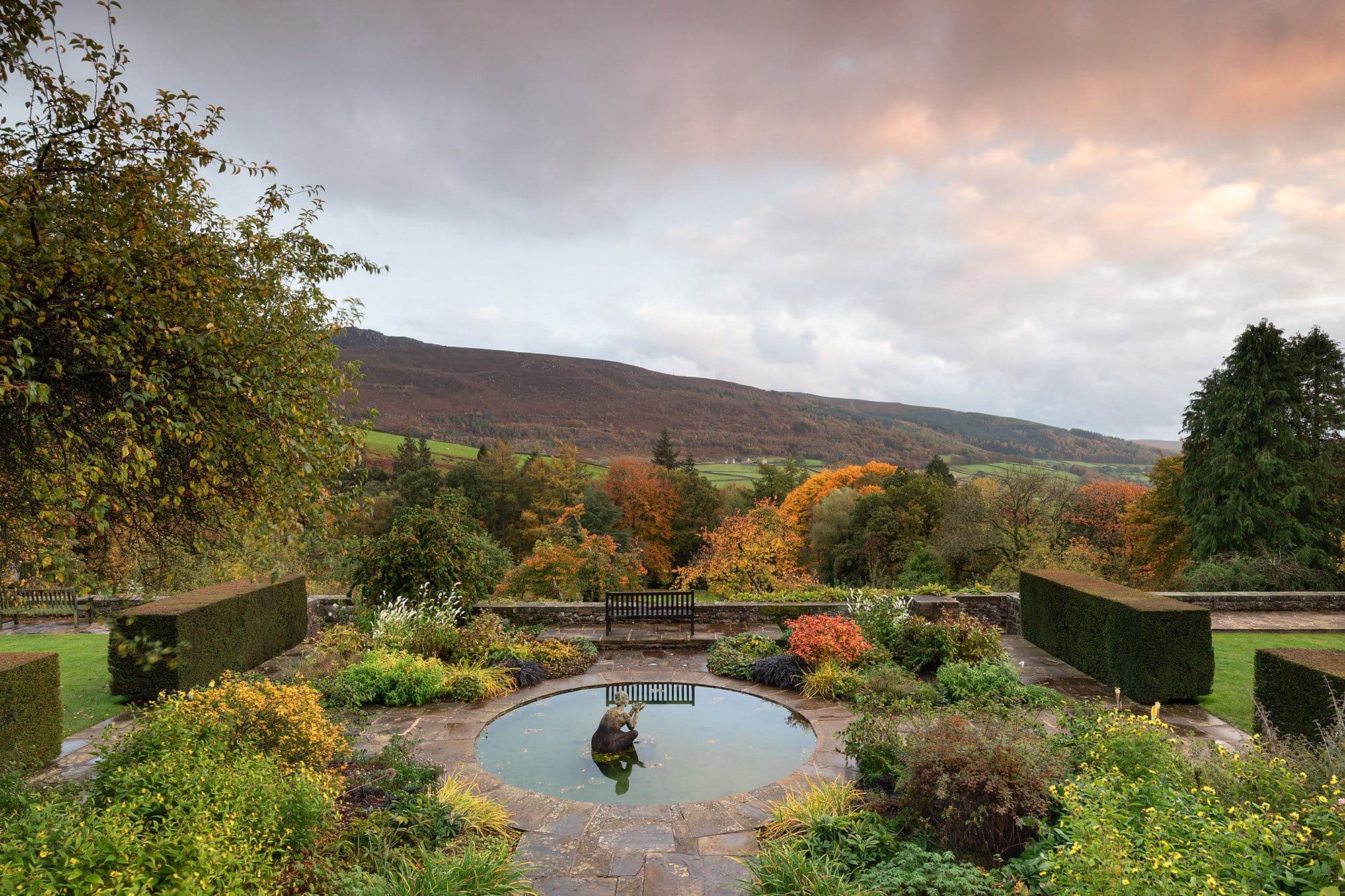 The view from Parcevall Hall Gardens